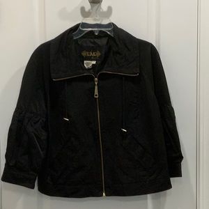 LAL Live A Little Nylon Black Jacket. Size Med women’s